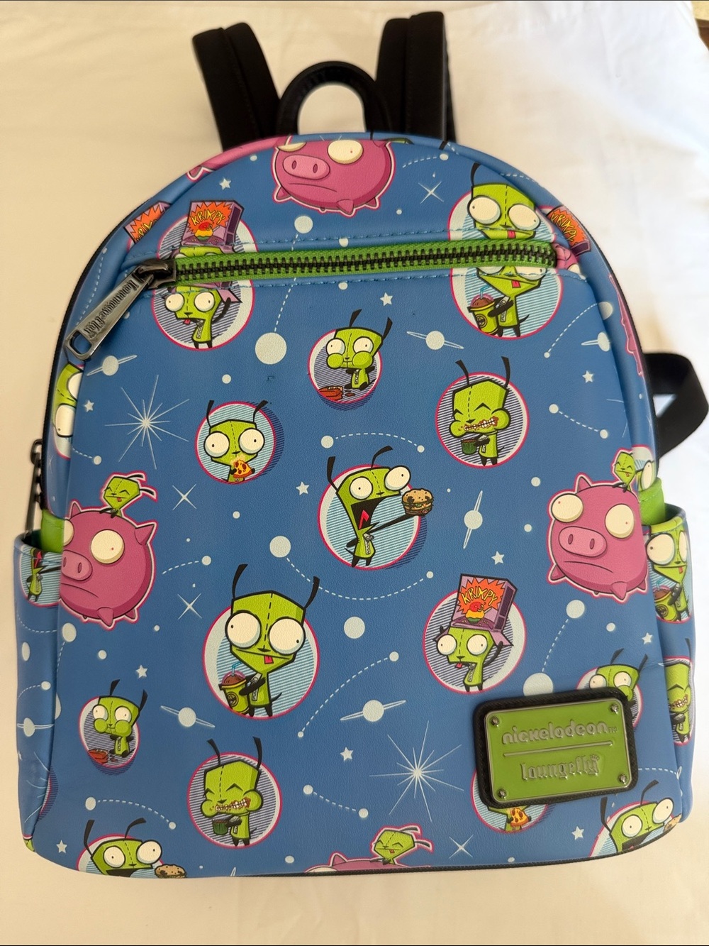 Nickelodeon Invader Zim GIR Patterned Kids Backpack - Blue & Pink & Green